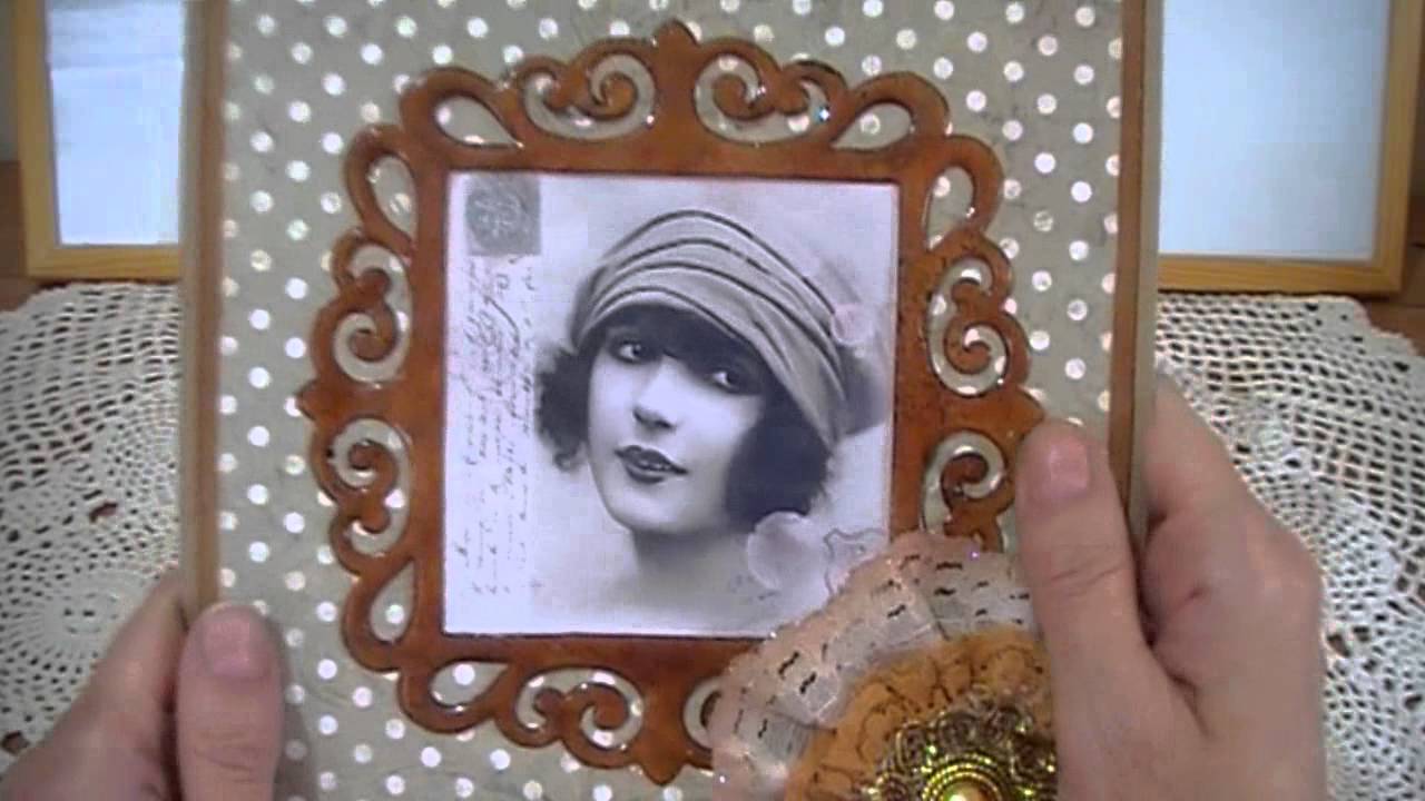 Altered paper bag in a Vintage style