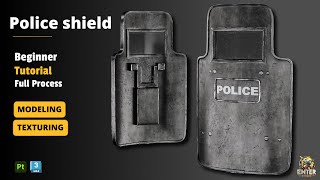 Police Shield Tutorial: Build from Scratch in 3ds Max & Texture in Substance Painter
