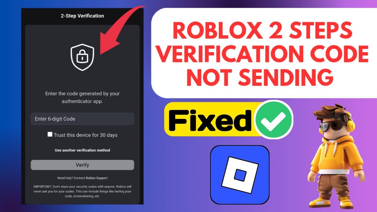 How To Fix Roblox 2 Step Not Sending Code 2026 Roblox 