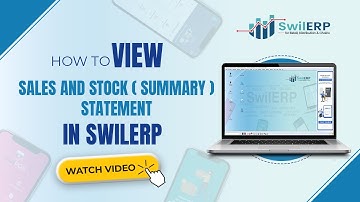 How to view Sales and Stock (Summary) Statement in SwilERP ||  #getswilerp #invoice #pharmacy