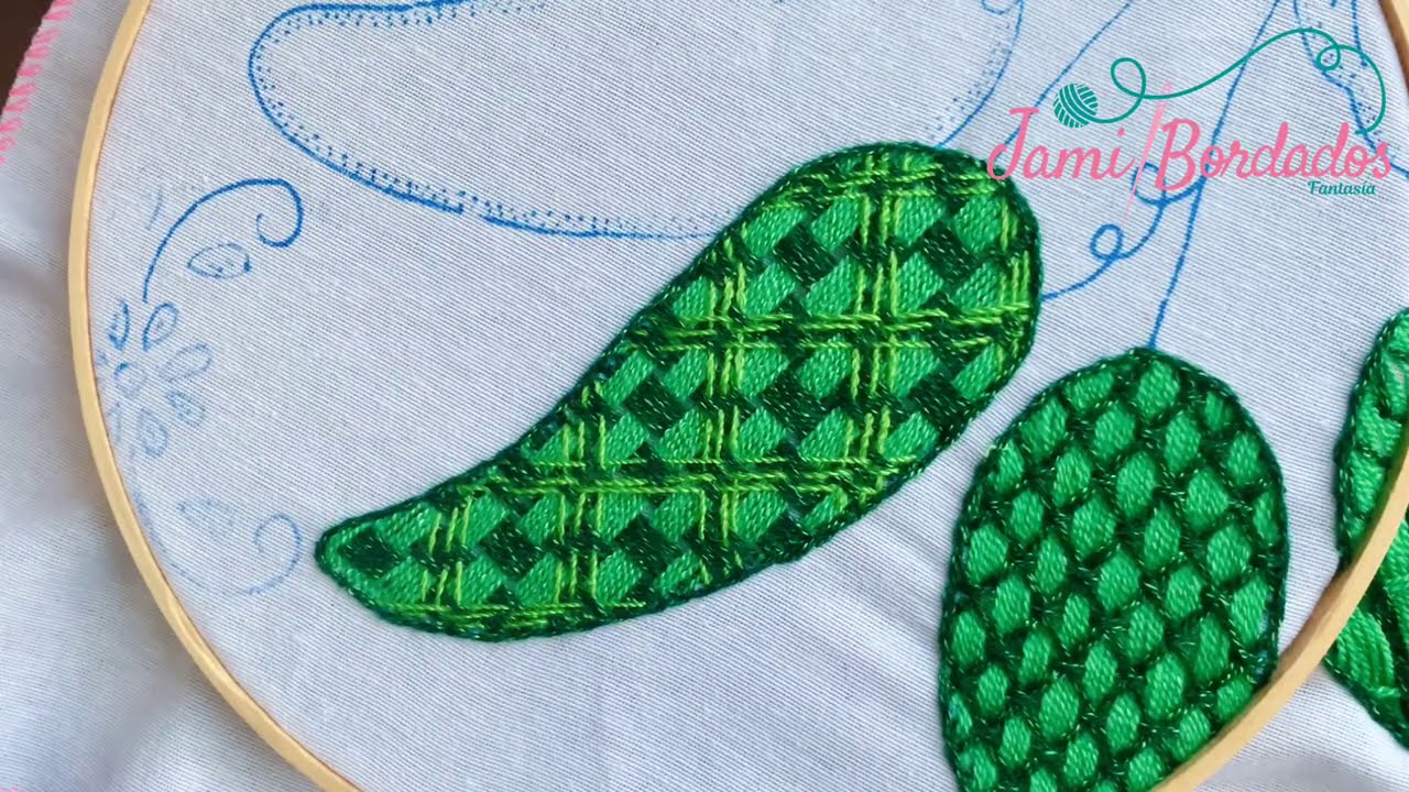 83. Bordado Fantasía Chile Jalapeño 3 / Hand Embroidery Jalapeño Pepper with Fantasy Stitch