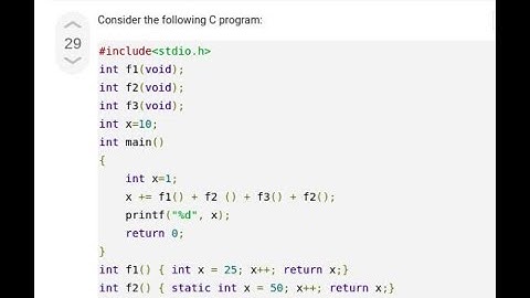 GATE 2015CS/IT C PROGRAMMING | int f1(void) int f2(void)int f3(void) | x+=f1()+f2()+f3()+f2() |Jatin