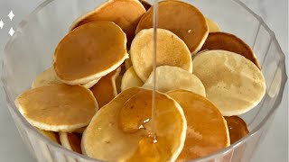 مينى بان كيك سهل و سريع بمكونات فى كل بيت /easy & quick mini pancakes