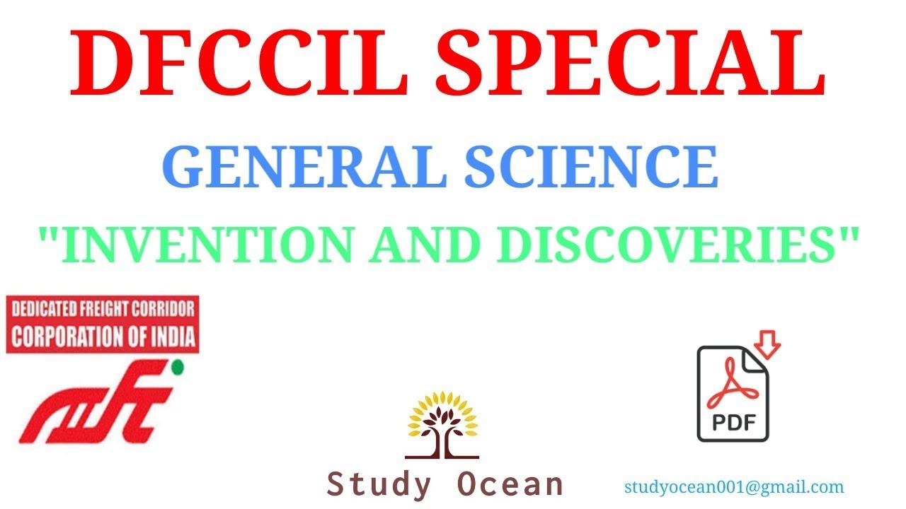 DFCCIL General Science || DFCCIL Inventions and Discoveries in hindi || DFCCIL Special Gs in hindi