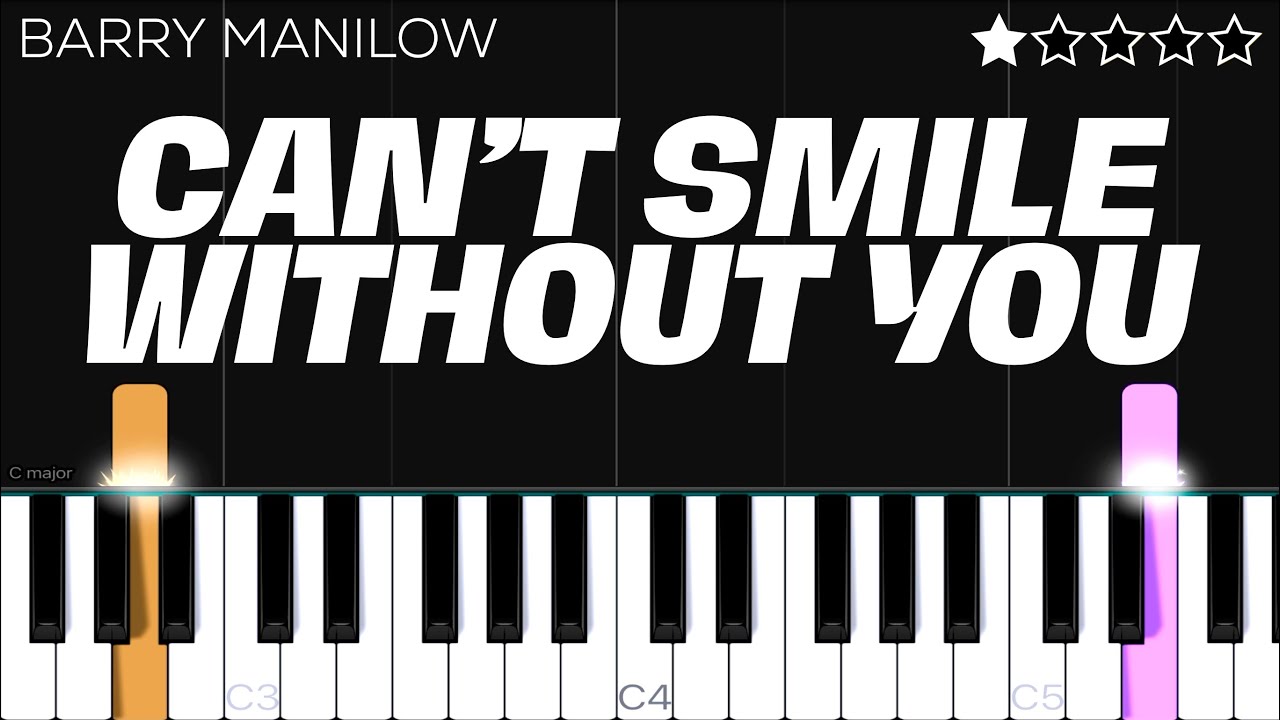 Barry Manilow - Can’t Smile Without You | EASY Piano Tutorial