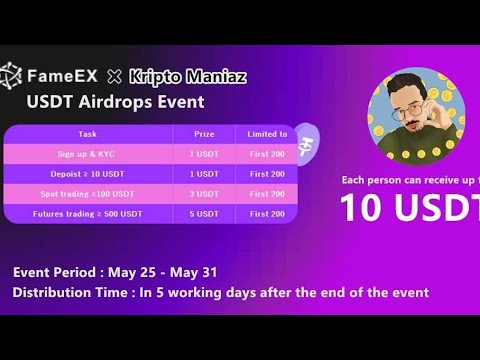 FAMEEX √ KRİPTO MANİA ÖZEL AİRDROP 🚀 | 200 KİŞİYE ÖZEL 10$ 💸 | İnternetten Para Kazan 👈