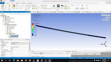 ANSYS Tutorial : Stress analysis of a simply supported  beam with Combined Loading using ANSYS 2022