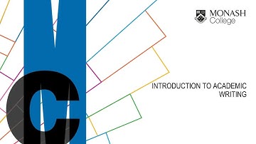 Monash English Bridging -Virtual Classroom Taster Session- Introduction to Academic Writing