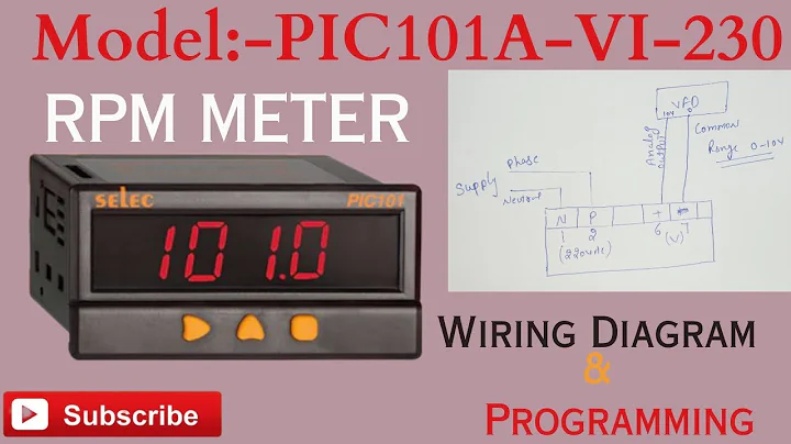 RPM meter programming and wiring!! PIC101-A-VI-230!! Selec