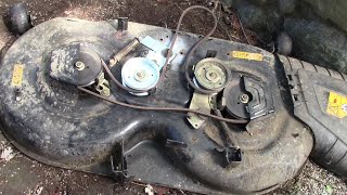 Replacing Bent Idler Pulley Bracket on Troy-Bilt Horse 46-in Riding Lawn Mower 13AX79BT011