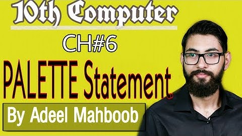 PALETTE Statement in GW BASIC | 10 class computer chapter 6