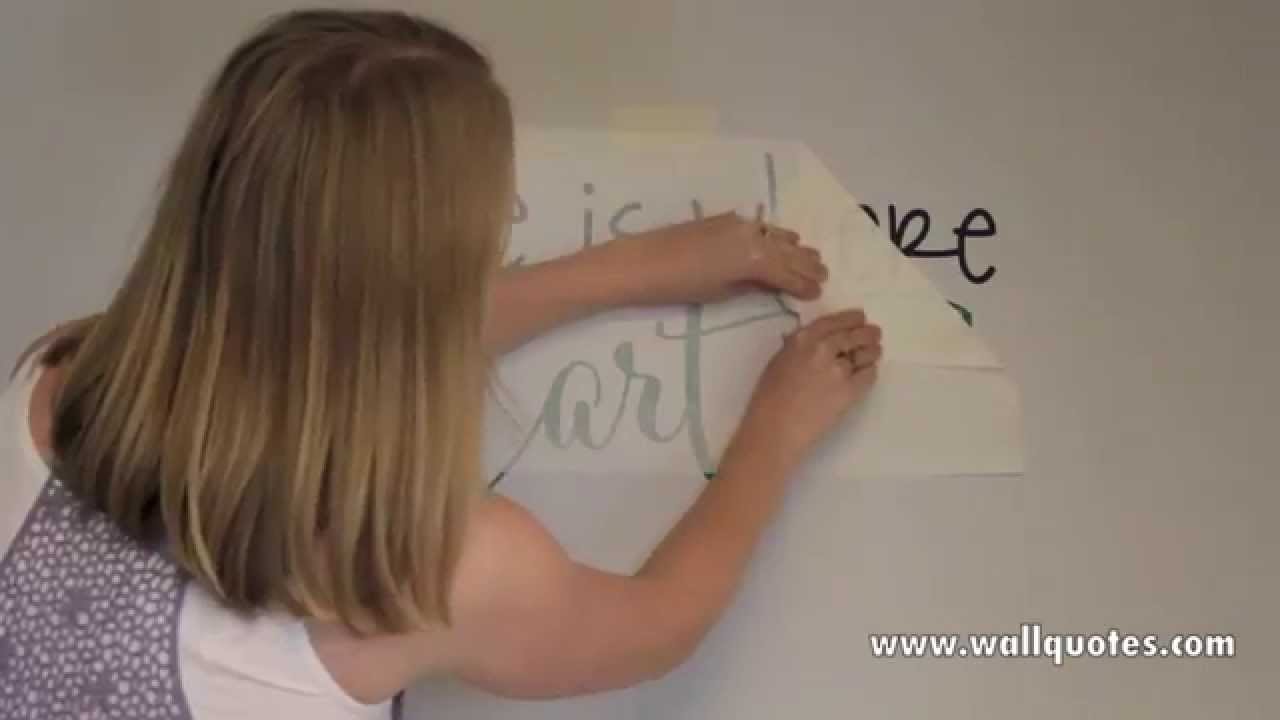 Wall Quotes™ Tutorials: Apply a two piece decal