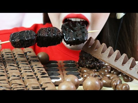 ASMR MY FAVOURITE CHOCOLATE FEAST | MILKA OREO, Toblerone & Brownies (CHEWY Eating Sounds)