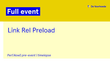 Timelapse: Link Rel Preload | Perf.Now() pre-event 2022