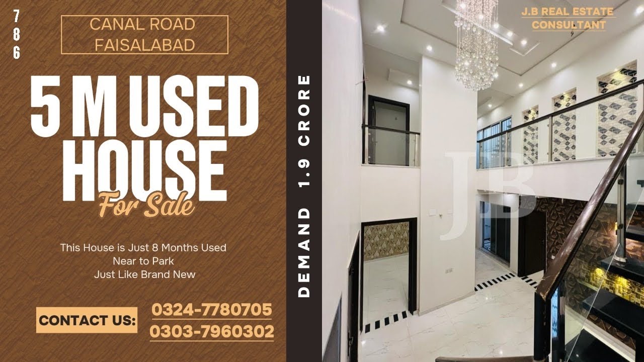 5 Marla beautiful house for sale in eden valley canal road Faisalabad
