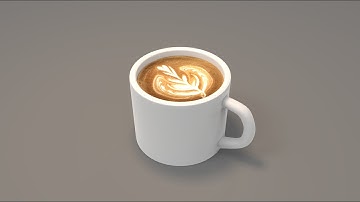 coffee cup modeling in autodesk maya and texturing Keyshot.