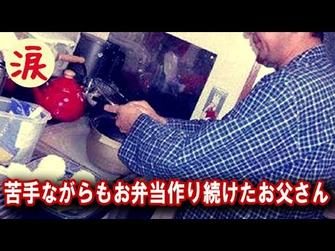 【涙・感動の話】  苦手ながらもお弁当作り続けたお父さん『涙あふれて』