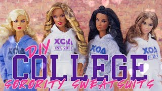 DIY - How to Make: Miniature College Sorority Sweatsuits 1:6th Scale