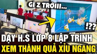 Được dạy HỌC LẬP TRÌNH trên máy tính, học sinh lớp 8 có thành quả CƯỜI ĐAU BỤNG | Tin Nhanh Official