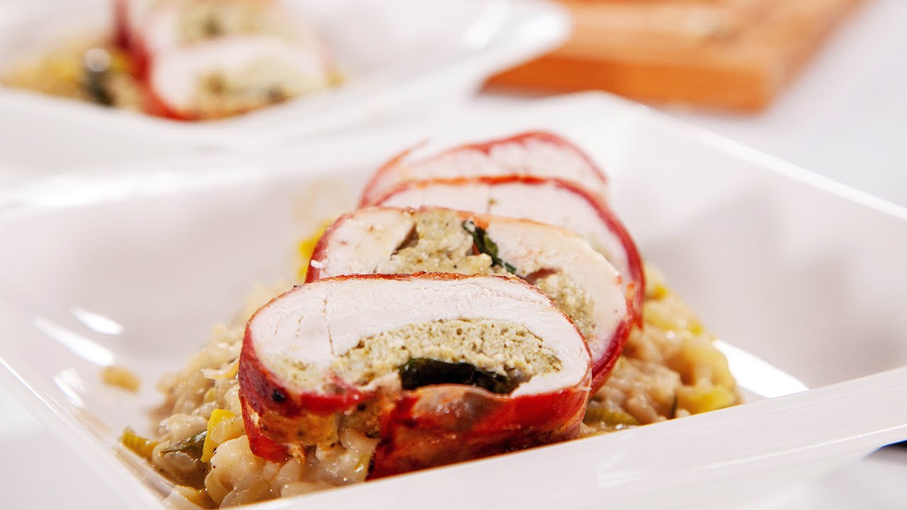 Hähnchenroulade mit Lauchrisotto | Live &amp; Lecker - YouTube
