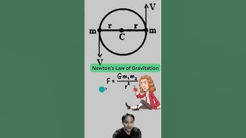 Two particles of equal mass m move in a circle of radius r under the action of their mutual gravitat