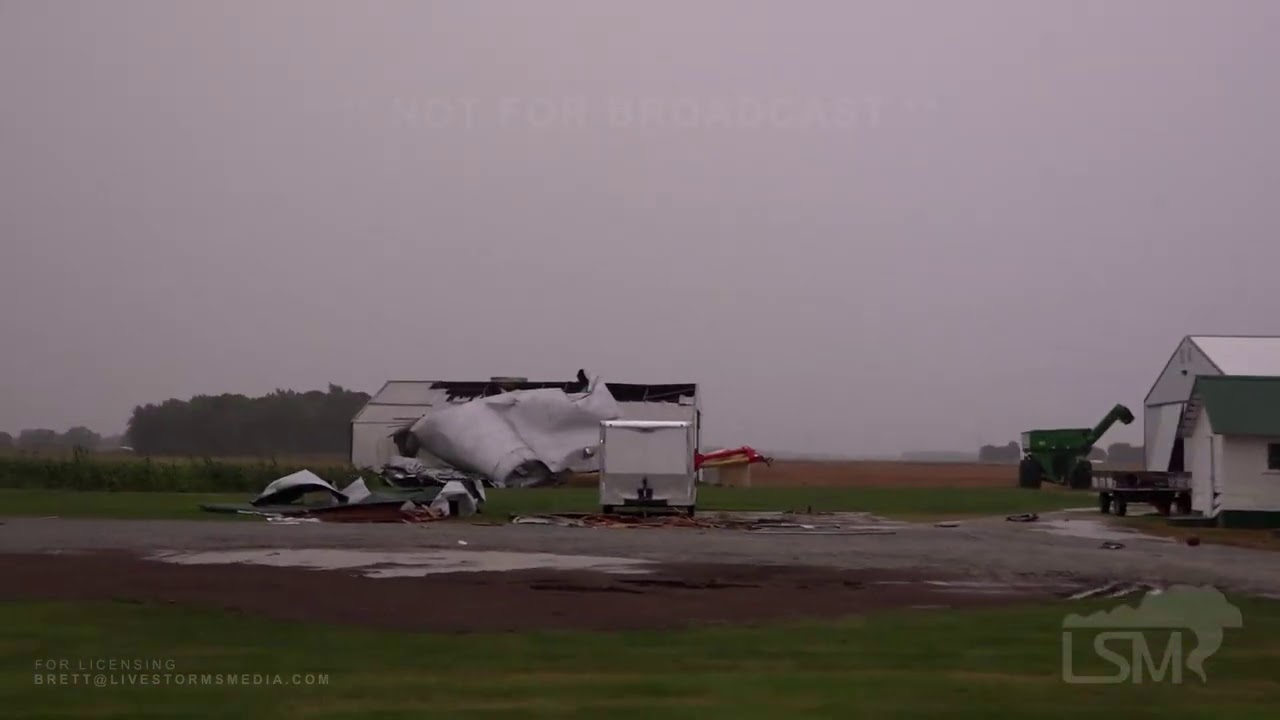 08102020 Wakarusa, IN Tornado Damage, House Destroyed YouTube