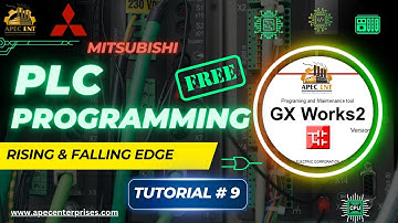 PLC Programming Tutorial of Mitsubishi | rising edge & falling edge Lecture# 9
