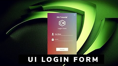 MODERN DESIGN visual studio || Login Form Ui Design || DN Tutorial