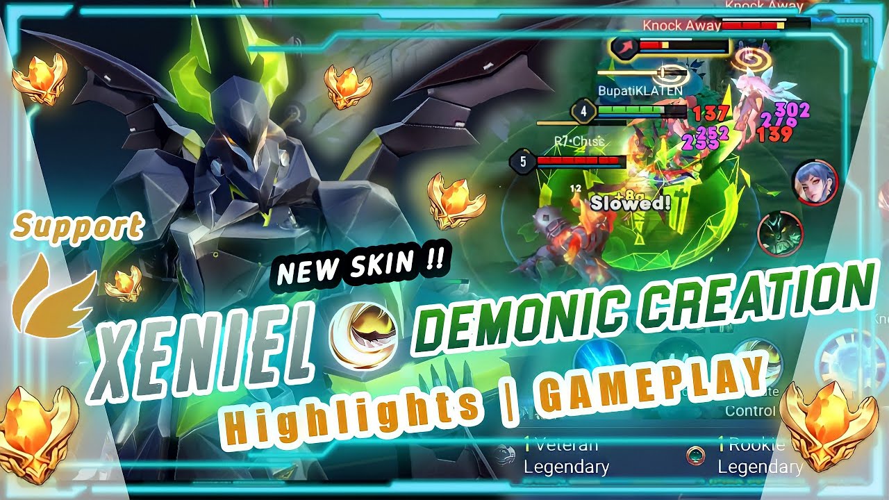 NEW SKIN XENIEL DEMONIC CREATION | Xeniel DEMONIC CREATION Gameplay - ARENA OF VALOR