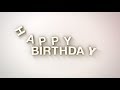 【旧】らぼわん　誕生日用の無料動画素材　ストップモーションの「Happy Birthday」