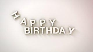 【旧】らぼわん　誕生日用の無料動画素材　ストップモーションの「Happy Birthday」
