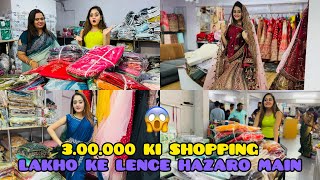 😱Life's Biggest Shopping of 3 LAKHS Rs Bridal Lenga Saree frm Surat Ajmera Fashion Bindass Kavya screenshot 3