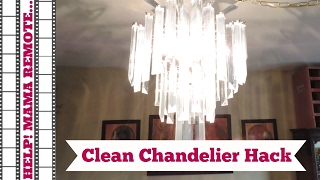 Chandelier Cleaning Hack