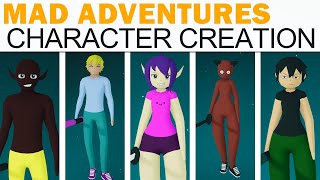 Mad Adventures Character Creation (Male & Female, All Options, Full Customization, Weapons, More!)