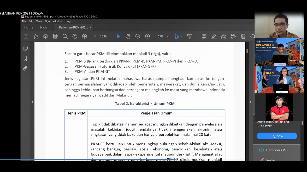 Pelatihan Penulisan Proposal Program Kreativitas Mahasiswa FORKOM Bidik Misi Undiksha Tahun 2021