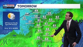 Staying Warm Tuesday Cooler With Rain Midweek In Vermont 030926