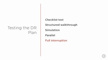 Information Systems Auditor - Operations, Maintenance, and Service-24  Reasons for Testing the DR