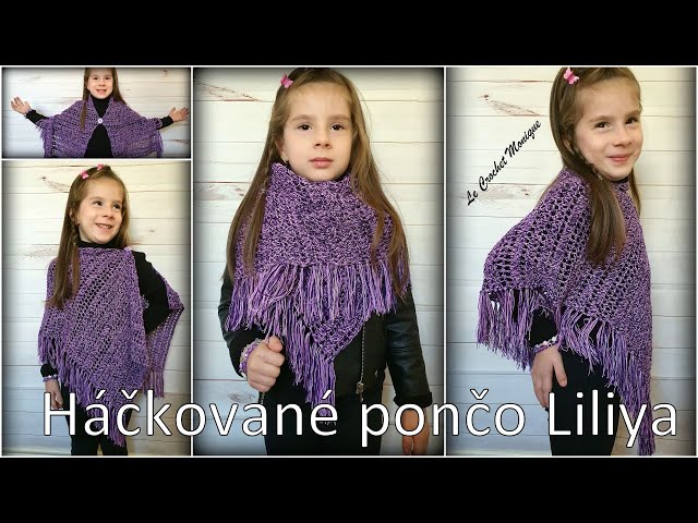 Háčkované pončo Liliya/Crocheted Poncho Liliya (english subtitles) - YouTube