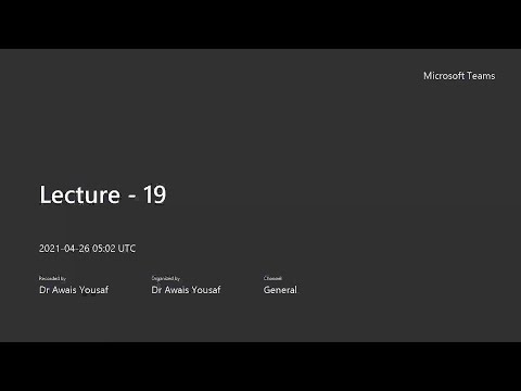 Lecture - 19
