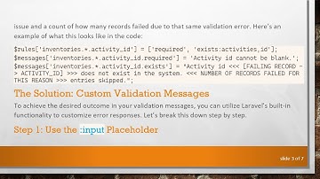 How to Display Failing Record Data in Laravel Custom Validation Messages