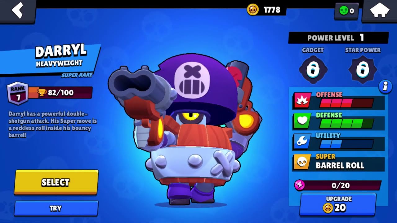 Darryl Brawl Stars Youtube - brawl stars darryl infinite roll