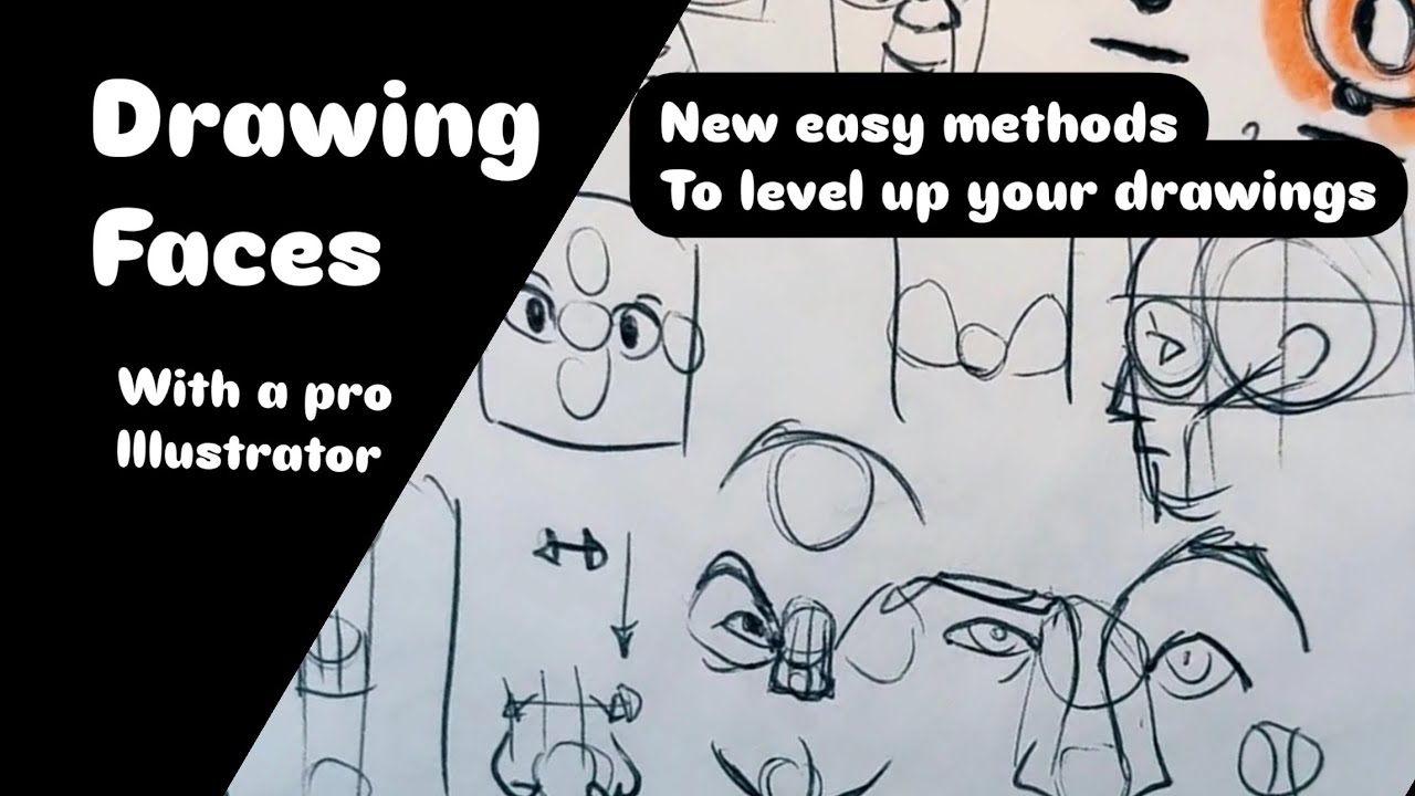 Drawing faces - New drawing method. Baseball and bacon! 