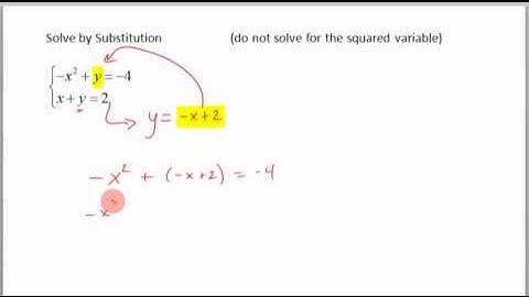 College Algebra - Section 9.1 - Video 8 - Solving Non-Linear Systems of Equations