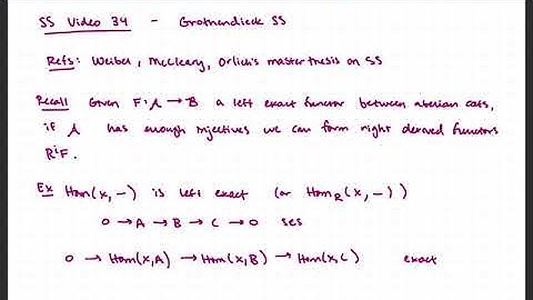 SS 34 - Grothendieck spectral sequence