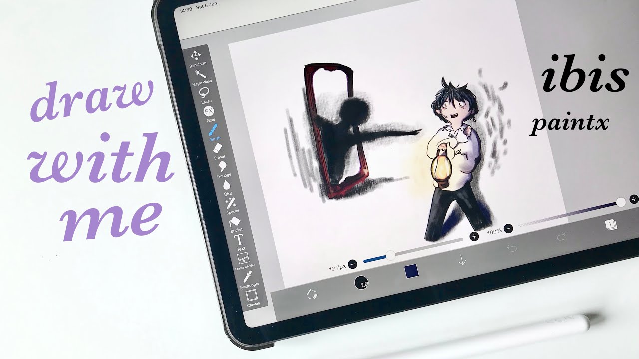 digital draw with me 🌙 ibispaint x - YouTube