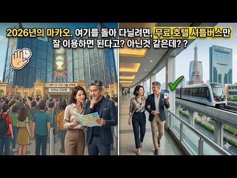 [2026년의 마카오] 여기를 돌아 다닐려면, 무료 호텔 셔틀버스만 잘 이용하면 된다고? 아닌것 같은데?