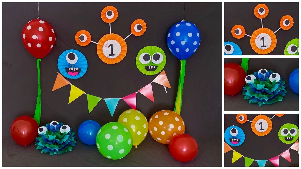 Very easy birthday decoration at home First birthday decoration at