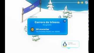 Truco de Carrera de Trineos en CP - Guía de Club Penguin