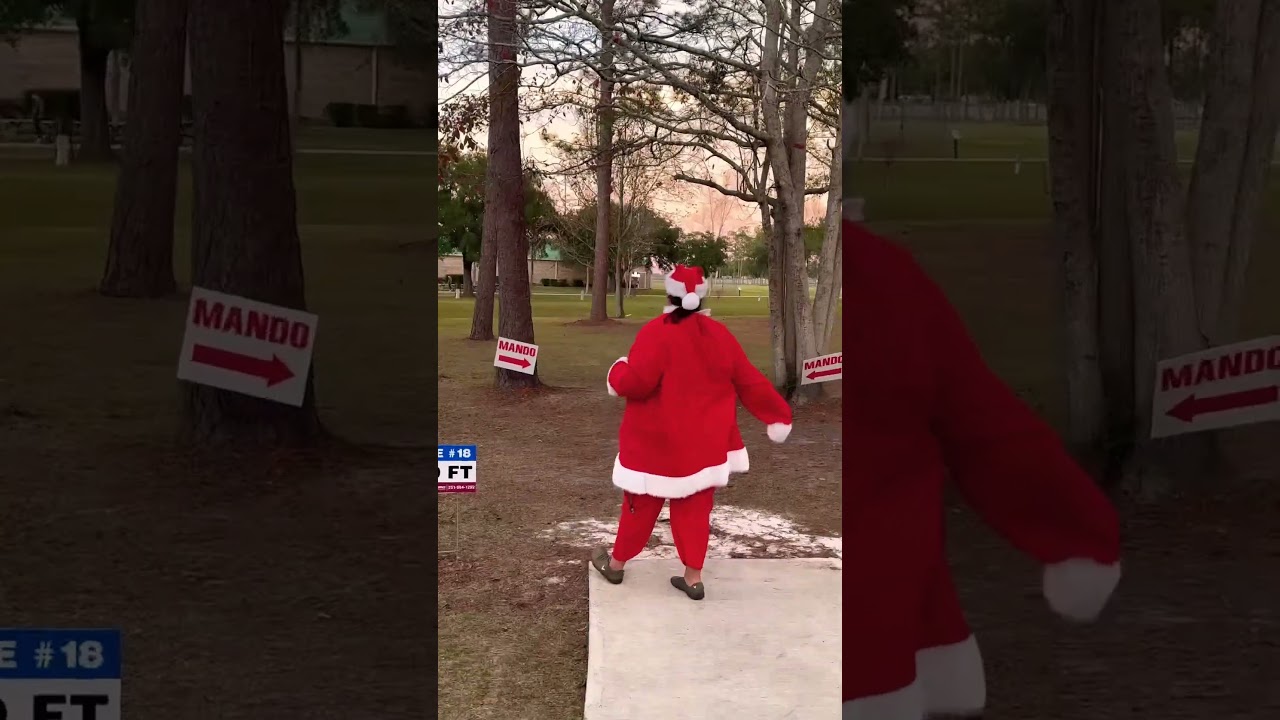 Practicing putting Presents Under the Christmas Tree 