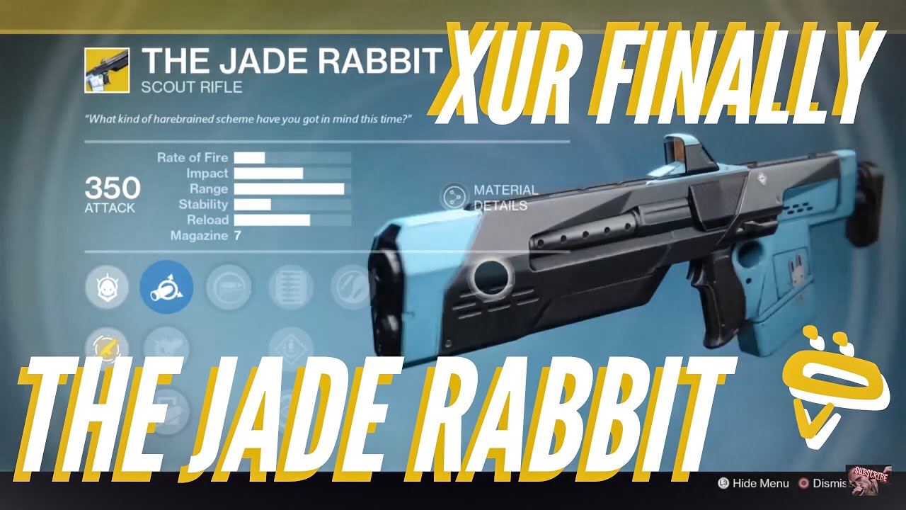 Jade Rabbit User Destiny Destiny 1 Xur has the Jade Rabbit | Where is Xur Today? - YouTube